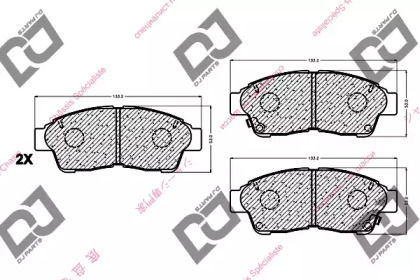 Комплект тормозных колодок DJ PARTS BP1000